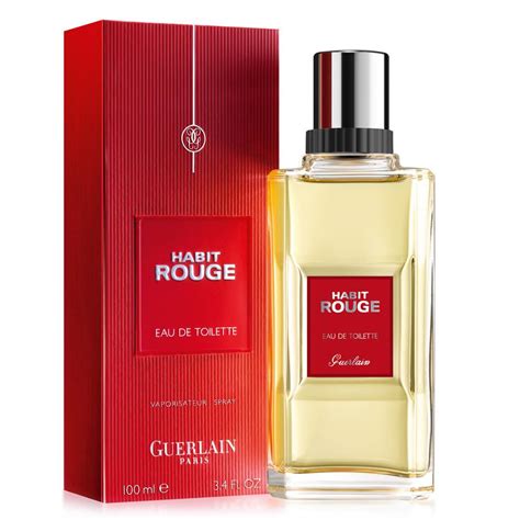 Habit Rouge Parfum Guerlain for men .